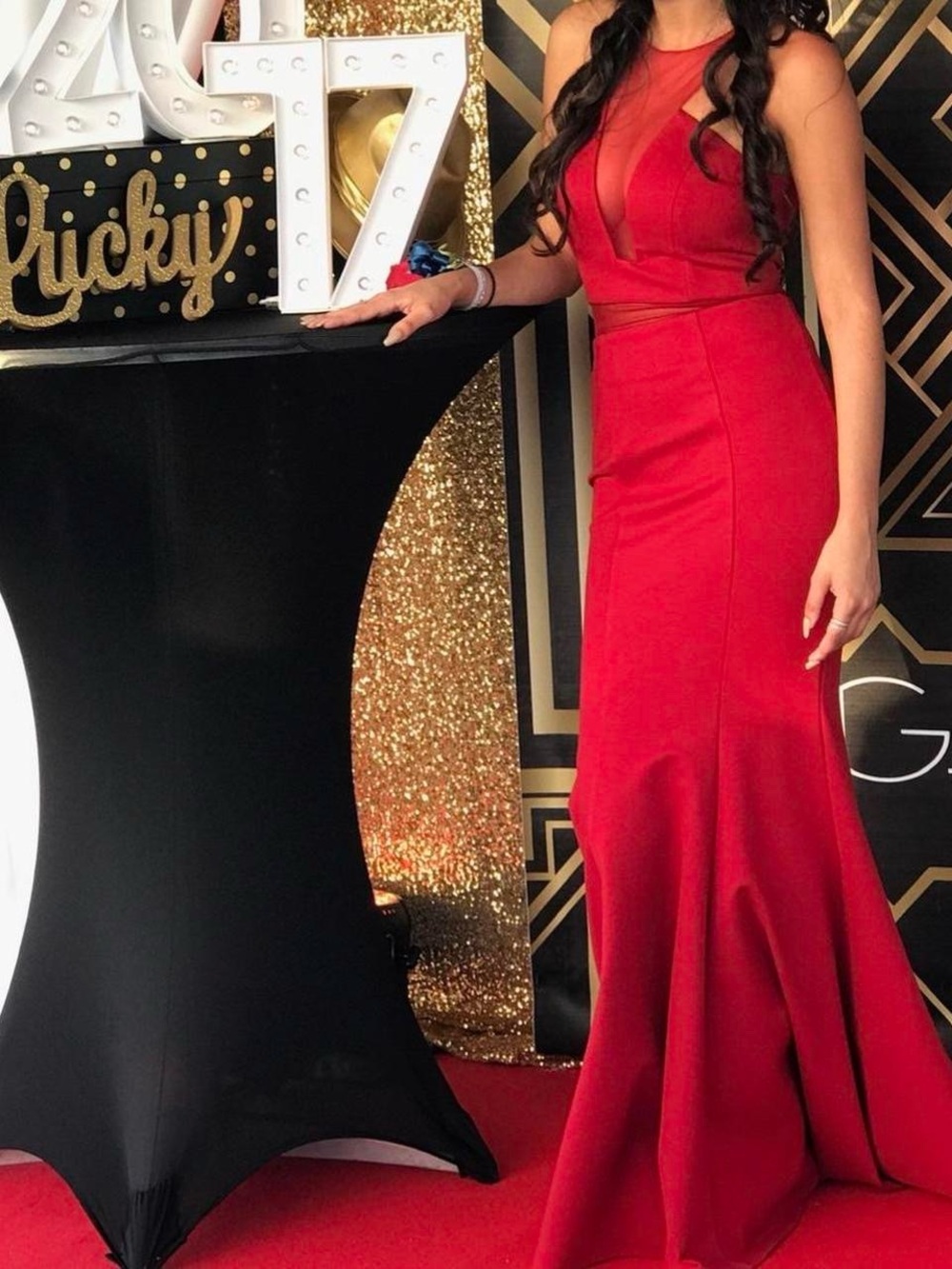 Red gown/ prom dress
